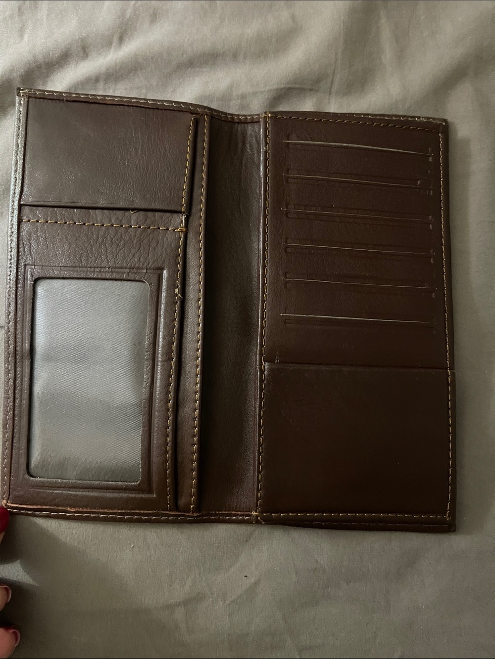 PHILIPS Dark Brown Leather Document Wallet